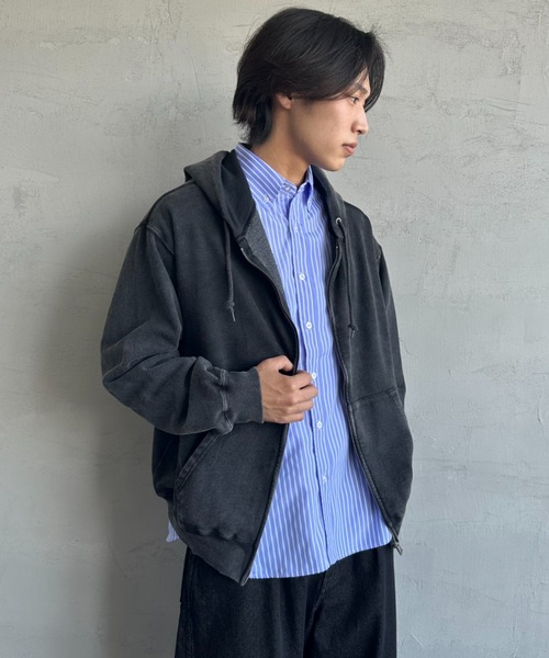 JEANS FACTORY Clothes（ジーンズファクトリークローズ）の「[Jeans Factory Clothes/ジーンズファクトリークローズ] ケミカル加工 フェードスウェットジップパーカー（スウェット・レディース・ブラック/ネイビー/ホワイト・M/L）」の22枚目の写真