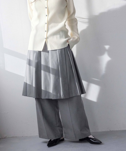 LOWRYS FARM（ローリーズファーム）の「プリーツスカート&パンツ　 310466（その他パンツ・レディース・ブラック/チャコールグレー・FREE）」の6枚目の写真