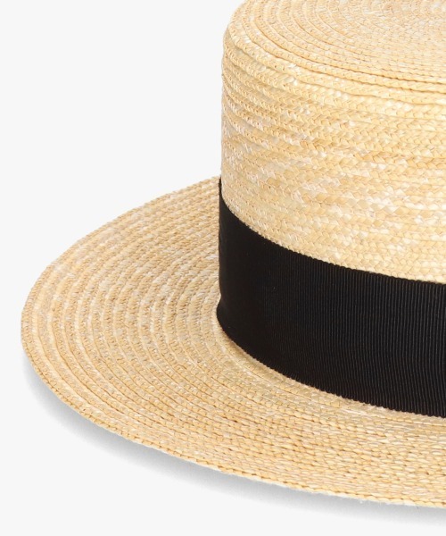 美品OVERRIDE STRAW BOATER ストローハット OVERRIDE STRAW BOATER
