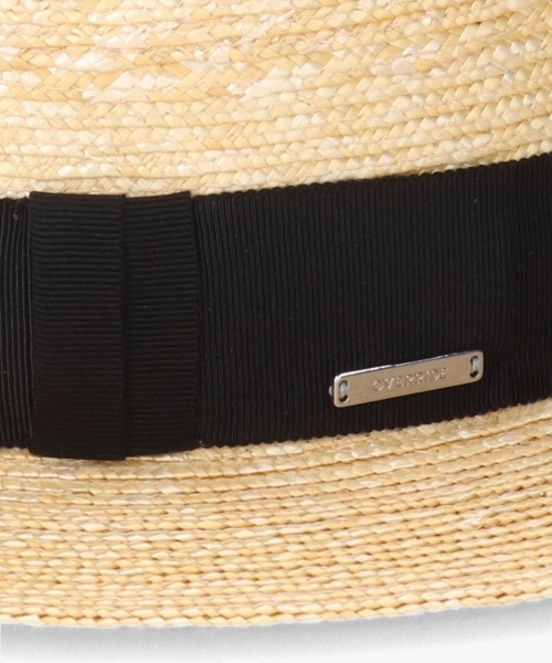 OVERRIDE（オーバーライド）の「OVERRIDE  STRAW BRAID BOATER / オーバーライド（ハット・レディース・ブラック・L 59cm/M/57.5cm）」の6枚目の写真