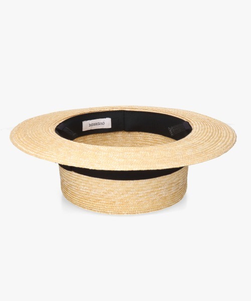 OVERRIDE（オーバーライド）の「OVERRIDE  STRAW BRAID BOATER / オーバーライド（ハット・レディース・ブラック・L 59cm/M/57.5cm）」の5枚目の写真