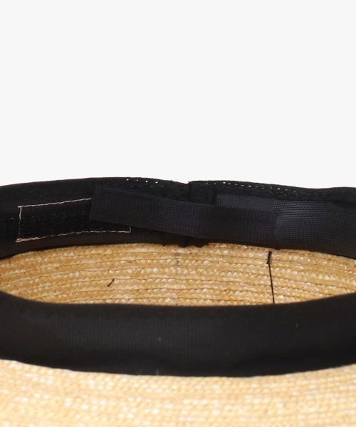 OVERRIDE（オーバーライド）の「OVERRIDE  STRAW BRAID BOATER / オーバーライド（ハット・レディース・ブラック・L 59cm/M/57.5cm）」の3枚目の写真