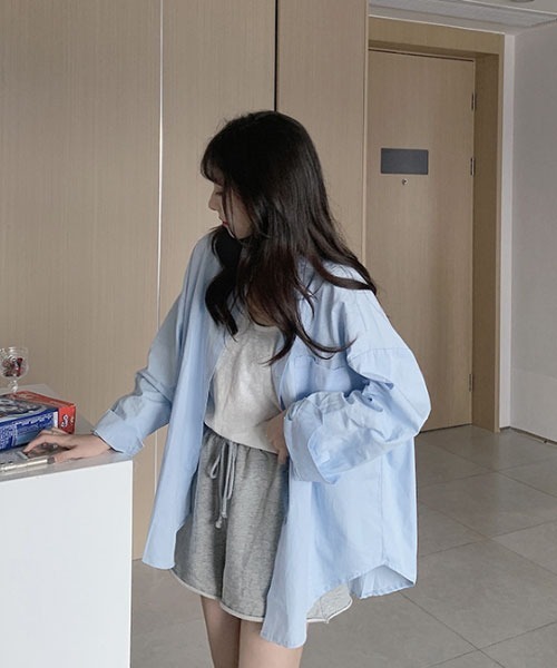 urge：（アージコロン ）の「【URGE：】シンプル スタンダード 長袖 シャツ（シャツ/ブラウス・レディース・ブルー/オレンジ/ピンク/イエロー/ホワイト・SMALL/MEDIUM/LARGE/X-LARGE）」の11枚目の写真