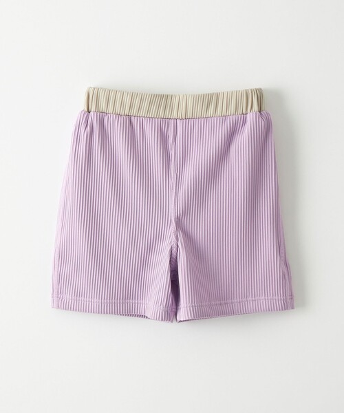 green label relaxing(グリーンレーベルリラクシング)の「GLR バイカラー ショートパンツ/ 水着/ キッズ 100cm-130cm(水着・キッズ・オリーブ/ライラック・100cm/110cm/120cm/130cm)」の2枚目の写真