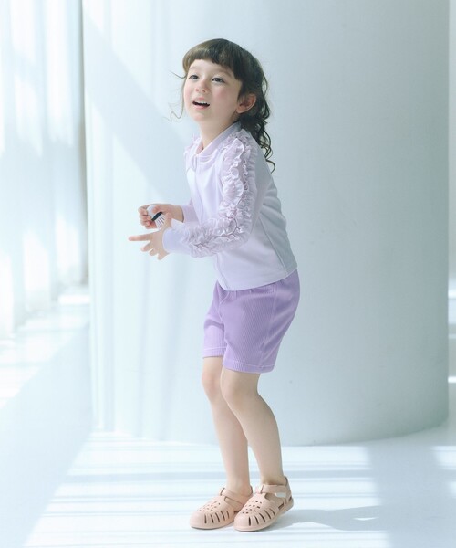 green label relaxing(グリーンレーベルリラクシング)の「GLR バイカラー ショートパンツ/ 水着/ キッズ 100cm-130cm(水着・キッズ・オリーブ/ライラック・100cm/110cm/120cm/130cm)」の5枚目の写真