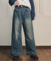 madrepadre（マドレパドレ）の「ヴィンテージウォッシュワイドデニムパンツ（デニムパンツ）」