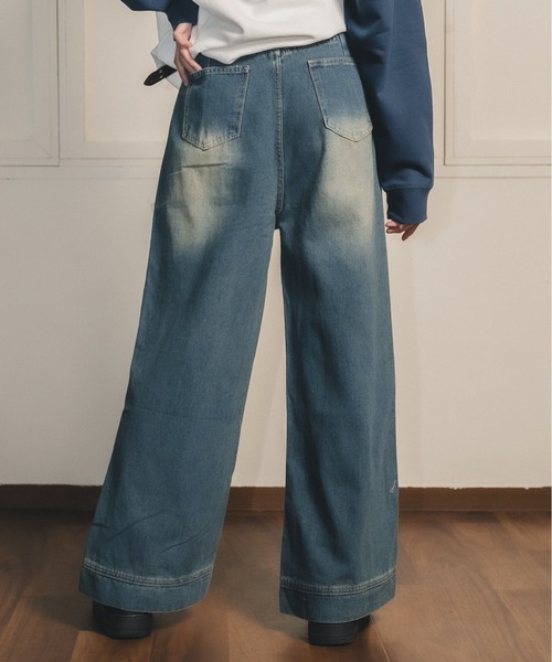madrepadre（マドレパドレ）の「ヴィンテージウォッシュワイドデニムパンツ（デニムパンツ・レディース・ブルー・SMALL/MEDIUM）」の4枚目の写真