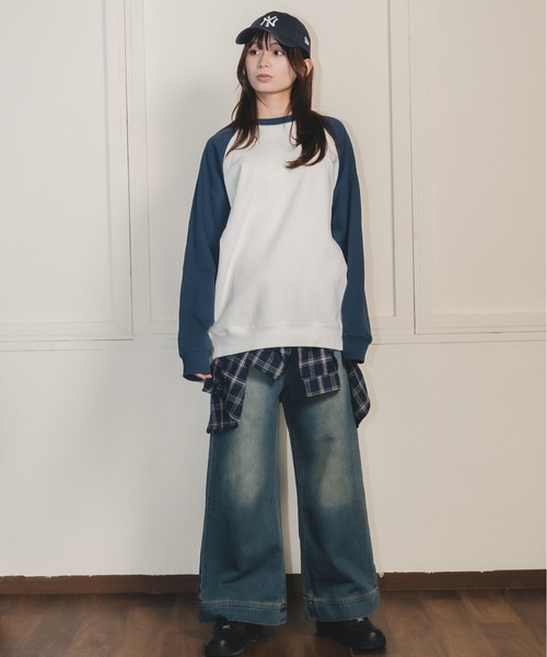 madrepadre（マドレパドレ）の「ヴィンテージウォッシュワイドデニムパンツ（デニムパンツ・レディース・ブルー・SMALL/MEDIUM）」の5枚目の写真