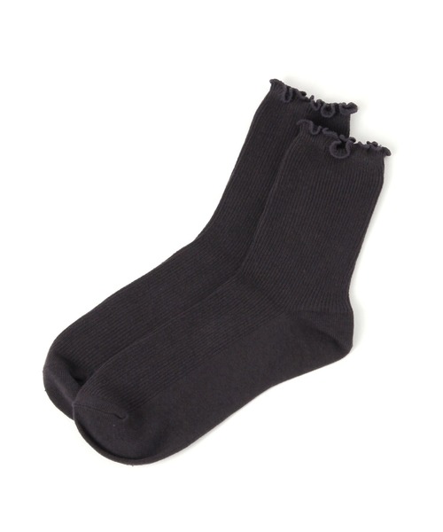 GLOBAL WORK（グローバルワーク）の「らくごこちリブメロウソックス/291568（ソックス/靴下・レディース・アイボリー/ブルー/ブラウン/ブラック/チャコールグレー/ベージュ/キナリ・FREE）」の5枚目の写真
