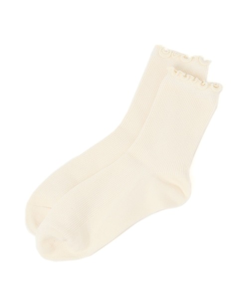 GLOBAL WORK（グローバルワーク）の「らくごこちリブメロウソックス/291568（ソックス/靴下・レディース・アイボリー/ブルー/ブラウン/ブラック/チャコールグレー/ベージュ/キナリ・FREE）」の3枚目の写真