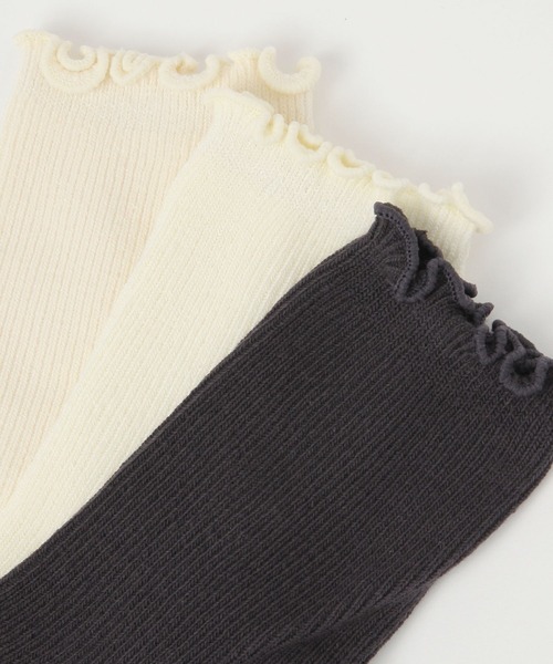 GLOBAL WORK（グローバルワーク）の「らくごこちリブメロウソックス/291568（ソックス/靴下・レディース・アイボリー/ブルー/ブラウン/ブラック/チャコールグレー/ベージュ/キナリ・FREE）」の11枚目の写真
