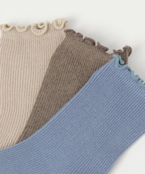 GLOBAL WORK（グローバルワーク）の「らくごこちリブメロウソックス/291568（ソックス/靴下・レディース・アイボリー/ブルー/ブラウン/ブラック/チャコールグレー/ベージュ/キナリ・FREE）」の12枚目の写真