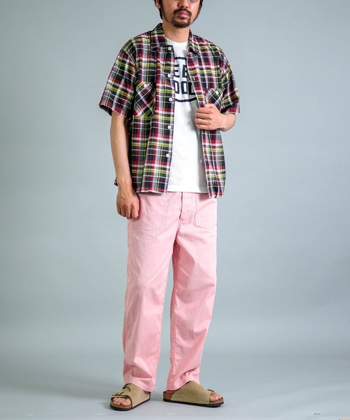 OMNIGOD（オムニゴッド）の「[OMNIGOD mens / オムニゴッド] コットンリネンマドラスチェック ショートスリーブボックスシャツ（シャツ/ブラウス・メンズ・レッド系その他・2/3/4）」の7枚目の写真