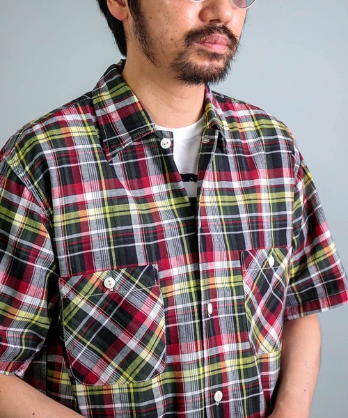 OMNIGOD mens / オムニゴッド ] コットンリネンマドラスチェック