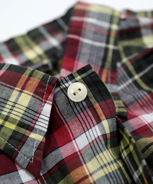 OMNIGOD（オムニゴッド）の「[OMNIGOD mens / オムニゴッド] コットンリネンマドラスチェック ショートスリーブボックスシャツ（シャツ/ブラウス・メンズ・レッド系その他・2/3/4）」の15枚目の写真