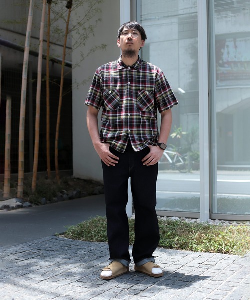 OMNIGOD（オムニゴッド）の「[OMNIGOD mens / オムニゴッド] コットンリネンマドラスチェック ショートスリーブボックスシャツ（シャツ/ブラウス・メンズ・レッド系その他・2/3/4）」の20枚目の写真