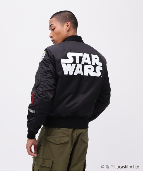 STAR WARS VADER MA-1ジャケット 美品 $ 激レア STAR WARS スターウォーズ ダースベーダー 刺繍