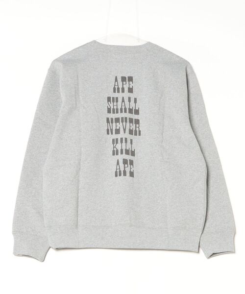 A BATHING APE(アベイシングエイプ)の「BABY MILO VOLUME SLEEVE CREWNECK SWEATSHIRT(スウェット・レディース・グレー/サックスブルー・MEDIUM/SMALL)」の5枚目の写真