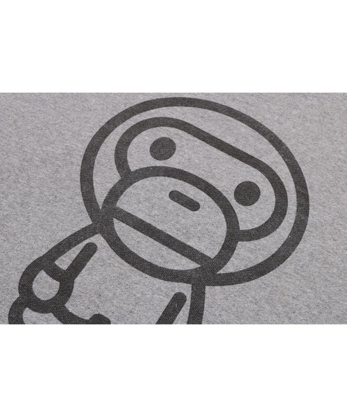 A BATHING APE(アベイシングエイプ)の「BABY MILO VOLUME SLEEVE CREWNECK SWEATSHIRT(スウェット・レディース・グレー/サックスブルー・MEDIUM/SMALL)」の8枚目の写真