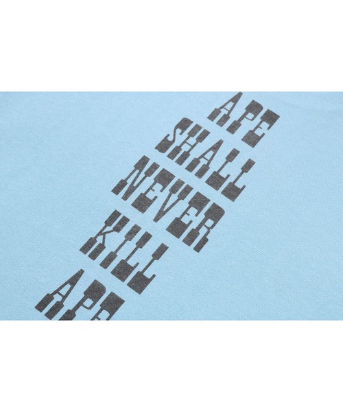 A BATHING APE(アベイシングエイプ)の「BABY MILO VOLUME SLEEVE CREWNECK SWEATSHIRT(スウェット・レディース・グレー/サックスブルー・MEDIUM/SMALL)」の4枚目の写真