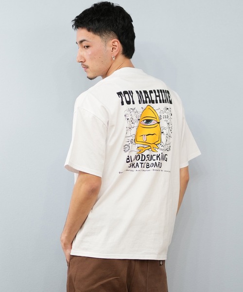 TOY MACHINE(トイ マシーン)の「【ムラサキスポーツ限定】TOY MACHINE/トイマシーン 半袖Tシャツ ビッグシルエット バックプリント Tシャツ MTMSFST5(Tシャツ/カットソー・メンズ・ホワイト/オレンジ/ブラック・L/XL/M)」の2枚目の写真