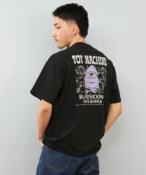 TOY MACHINE(トイ マシーン)の「【ムラサキスポーツ限定】TOY MACHINE/トイマシーン 半袖Tシャツ ビッグシルエット バックプリント Tシャツ MTMSFST5(Tシャツ/カットソー・メンズ・ホワイト/オレンジ/ブラック・L/XL/M)」の1枚目の写真