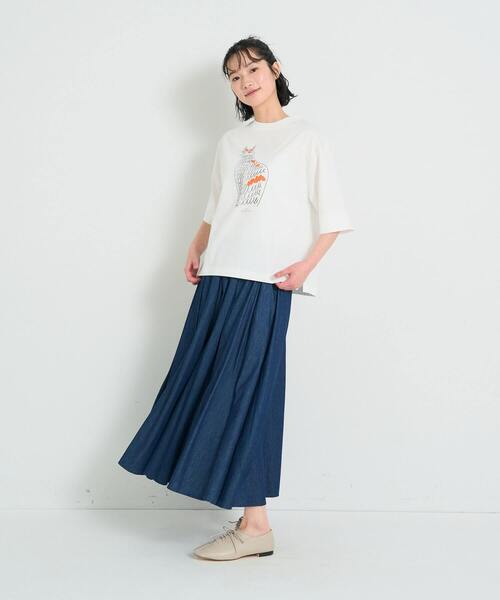 conges payes ADIEU TRISTESSE（コンジェ ペイエ アデュートリステス）の「ichiro yamaguchi.半袖Tシャツ（Tシャツ/カットソー・レディース・ライトグレー/ホワイト/ブラック・FREE）」の5枚目の写真