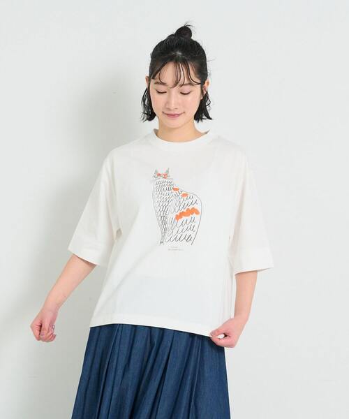 conges payes ADIEU TRISTESSE（コンジェ ペイエ アデュートリステス）の「ichiro yamaguchi.半袖Tシャツ（Tシャツ/カットソー・レディース・ライトグレー/ホワイト/ブラック・FREE）」の7枚目の写真