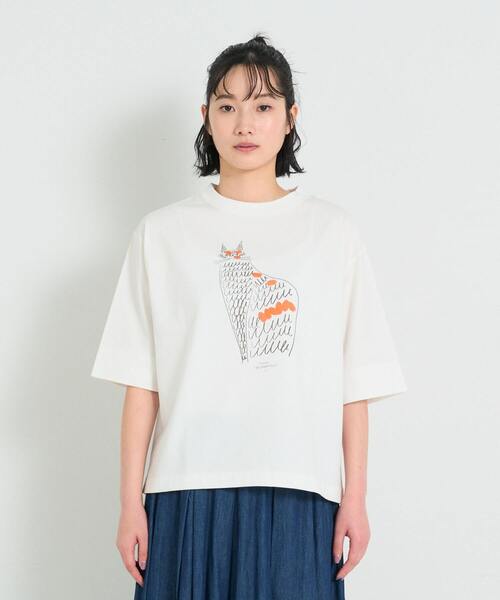 conges payes ADIEU TRISTESSE（コンジェ ペイエ アデュートリステス）の「ichiro yamaguchi.半袖Tシャツ（Tシャツ/カットソー・レディース・ライトグレー/ホワイト/ブラック・FREE）」の8枚目の写真