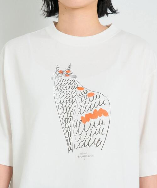 conges payes ADIEU TRISTESSE（コンジェ ペイエ アデュートリステス）の「ichiro yamaguchi.半袖Tシャツ（Tシャツ/カットソー・レディース・ライトグレー/ホワイト/ブラック・FREE）」の12枚目の写真