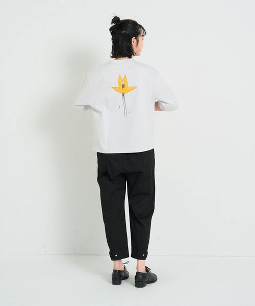 conges payes ADIEU TRISTESSE（コンジェ ペイエ アデュートリステス）の「ichiro yamaguchi.半袖Tシャツ（Tシャツ/カットソー・レディース・ライトグレー/ホワイト/ブラック・FREE）」の15枚目の写真