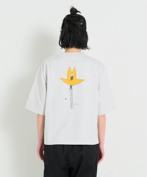 conges payes ADIEU TRISTESSE（コンジェ ペイエ アデュートリステス）の「ichiro yamaguchi.半袖Tシャツ（Tシャツ/カットソー・レディース・ライトグレー/ホワイト/ブラック・FREE）」の19枚目の写真