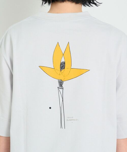 conges payes ADIEU TRISTESSE（コンジェ ペイエ アデュートリステス）の「ichiro yamaguchi.半袖Tシャツ（Tシャツ/カットソー・レディース・ライトグレー/ホワイト/ブラック・FREE）」の20枚目の写真