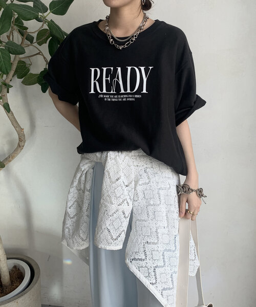DouDou(ドゥドゥ)の「半袖ロゴスウェット(Tシャツ/カットソー・レディース・ライトベージュ/グレー/チャコールグレー・FREE)」の17枚目の写真