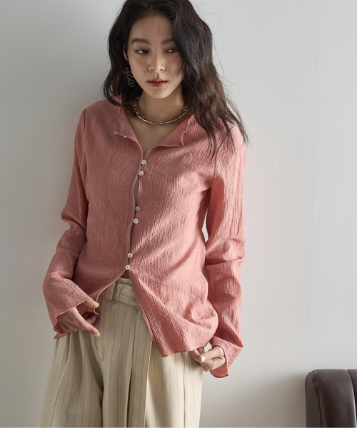 値下げ！yanuk ヤヌーク　シアーベロア ロングスリーブ THE YOn 2025 Summer Collection ＜2WAYシアー楊柳ロング