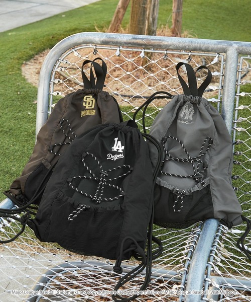 MLB/メジャーリーグベースボール 別注 ロゴ刺繍 ナイロン ダブル