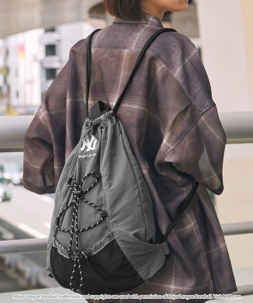 MLB/メジャーリーグベースボール 別注 ロゴ刺繍 ナイロン ダブル