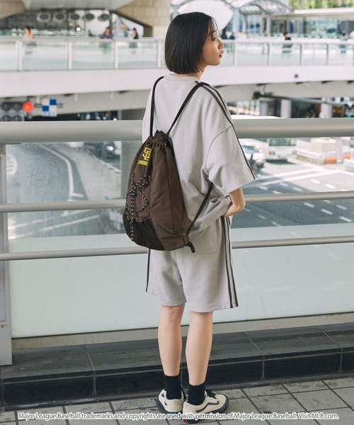 MLB/メジャーリーグベースボール 別注 ロゴ刺繍 ナイロン ダブル