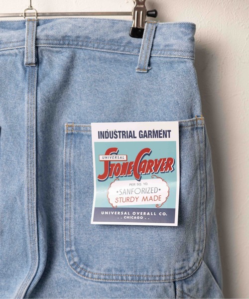UNIVERSAL OVERALL（ユニバーサルオーバーオール）の「【UNIVERSAL OVERALL】DENIM PAINTER PANTS（デニムパンツ・メンズ・ブラック/ブルー・LARGE/MEDIUM/X-LARGE）」の16枚目の写真