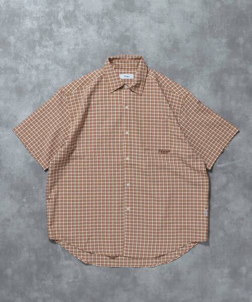 FFEIN（フェイン）】ワンポイント刺繍オーバーサイズ半袖シャツ
