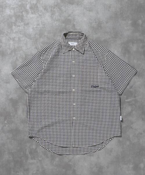 FFEIN(フェイン)の「【FFEIN(フェイン)】ワンポイント刺繍オーバーサイズ半袖シャツ / 半袖 シャツ レギュラー 刺繍 ワンポイント シンプル(シャツ/ブラウス・メンズ・ブラック/サックスブルー/ネイビー/ブラウン/グリーン/A・SMALL/MEDIUM/LARGE)」の6枚目の写真