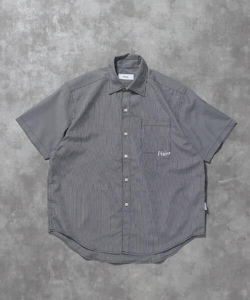 FFEIN(フェイン)の「【FFEIN(フェイン)】ワンポイント刺繍オーバーサイズ半袖シャツ / 半袖 シャツ レギュラー 刺繍 ワンポイント シンプル(シャツ/ブラウス・メンズ・ブラック/サックスブルー/ネイビー/ブラウン/グリーン/A・SMALL/MEDIUM/LARGE)」の7枚目の写真