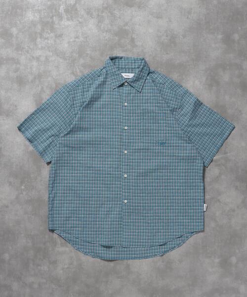 FFEIN(フェイン)の「【FFEIN(フェイン)】ワンポイント刺繍オーバーサイズ半袖シャツ / 半袖 シャツ レギュラー 刺繍 ワンポイント シンプル(シャツ/ブラウス・メンズ・ブラック/サックスブルー/ネイビー/ブラウン/グリーン/A・SMALL/MEDIUM/LARGE)」の13枚目の写真
