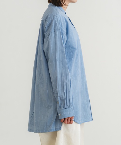 セール】80ローンホワイトワッフルロングシャツ（シャツ