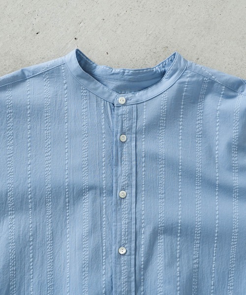 ブラウス シャツ 80ローンホワイトワッフルロングシャツ レディース セール】80ローンホワイトワッフルロングシャツ（シャツ