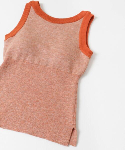 THE GOODLAND MARKET（ザグッドランドマーケット）の「nakes　Summer Wool & Linen Tank（タンクトップ・レディース・ブラック/ベージュ/オレンジ・1）」の7枚目の写真