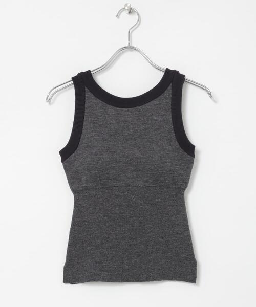 THE GOODLAND MARKET（ザグッドランドマーケット）の「nakes　Summer Wool & Linen Tank（タンクトップ・レディース・ブラック/ベージュ/オレンジ・1）」の12枚目の写真