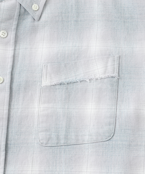 トップス Name. COTTON TWILL OMBRE CUT-OFF SHIRT Name./ネーム COTTON TWILL OMBRE CUT-OFF SHIRT