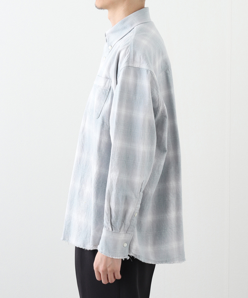 トップス Name. COTTON TWILL OMBRE CUT-OFF SHIRT Name.(ネーム) COTTON TWILL OMBRE CUT-OFF REGULAR SHIRT 商品