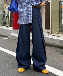 CIAOPANIC TYPY | 【UNISEX】タックデザインワイドデニム(デニムパンツ)
